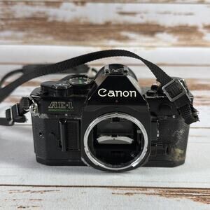 Canon AE-1 Program 35mm SLR Silver Camera Body - Parts/Repair Rust